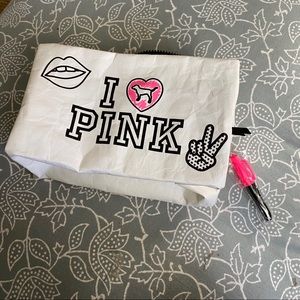 Cute make up bag from pink! Can write on.